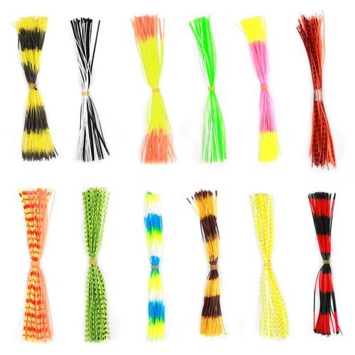600 Brins Doux Silicone Leurre Jupes Accessoire Pour Bricolage Spinnerbaits Jig Leurre