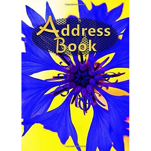 Address Book: Bleuet - A-Z Tabs, Name & Address Notebook For Business And Home Personal Contacts Organizer Keeper