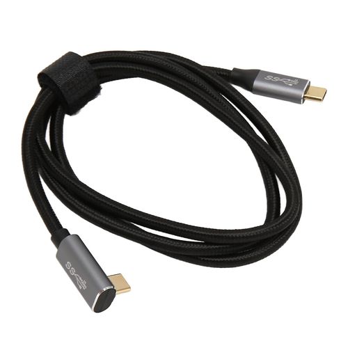 Câble USB C à 90 degrés USB C 100W USB3.1 Gen2 10Gbps 4K 60Hz Angle droit Type C vers Type C Câble de données pour Steam Deck 50cm / 19.7in