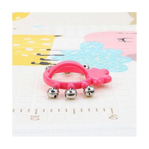 Tambourin Portatif À Main En Plastique Avec 6 Jingle Metal Pour Instrument De Musique Jouet Enfant