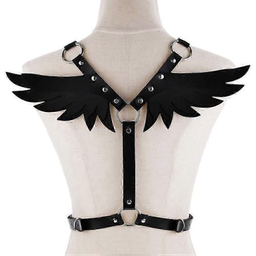 Costume De Cosplay D¿Halloween Jarretière Ailes D¿Ange Réglables (Noir)