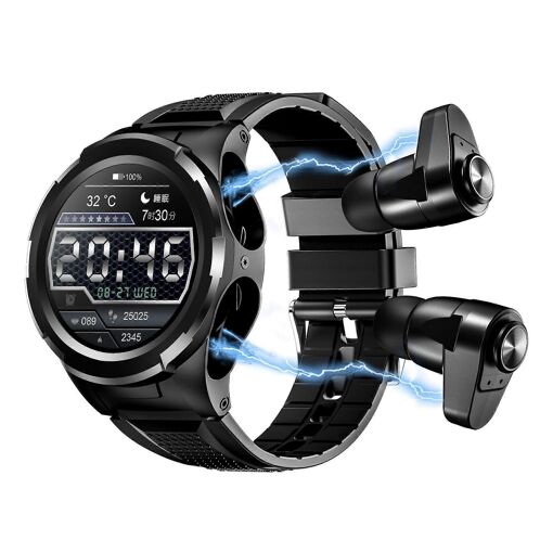 Montre Connectée 2 En 1 Avec Écouteurs, Montre Connectée Avec Écout...