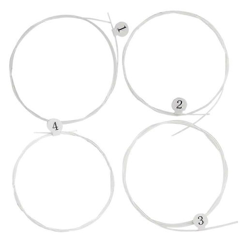 4 Pcs Ukulélé String Set Bright Sound Carbone Haut De Gamme Transparent Accessoires De Guitare