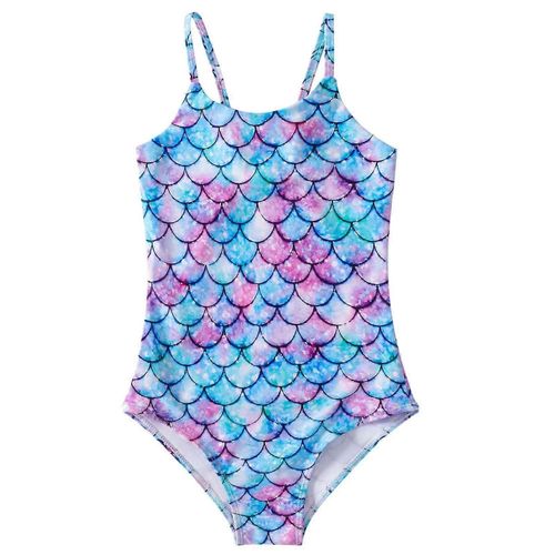 Maillot De Bain Une Pièce Pour Fille, Style Sirène, Pour Enfants De 6 À 7 Ans