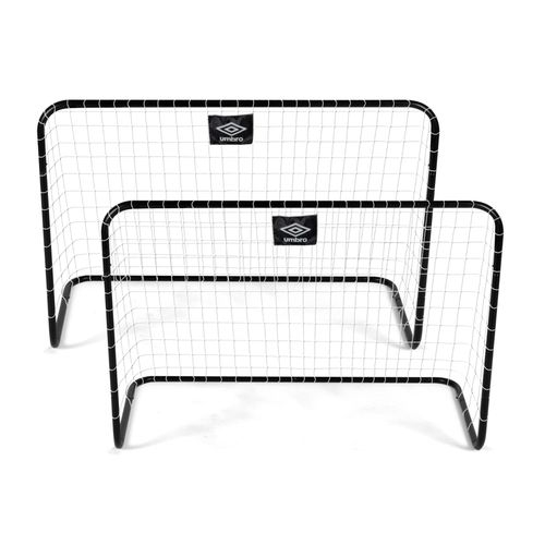Umbro Cage De Foot 78 X 59 X 45 Cm Ensemble De 2 Buts De Foot - Mini But - Kit Entrainement Football Pour Enfants Et Adultes - Cage Foot Exterieur Et Interieur - Montage Rapide - Noir/Jaune