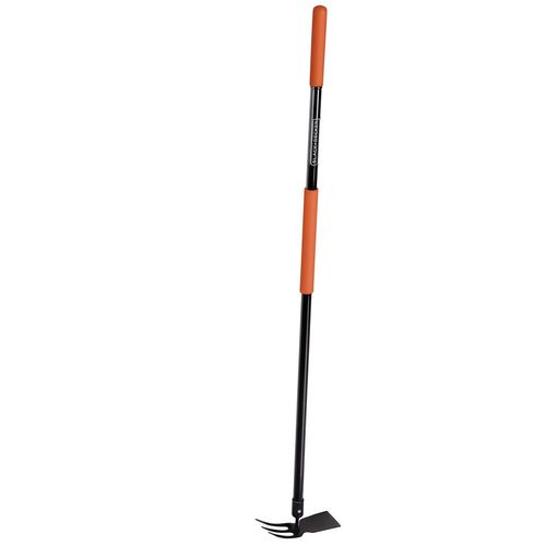 BLACK+DECKER Cultivateur avec Houe BXGTTO7009 Outil Combiné Manche 148CM Dents Longues Bord Tranchant Noir/Orange
