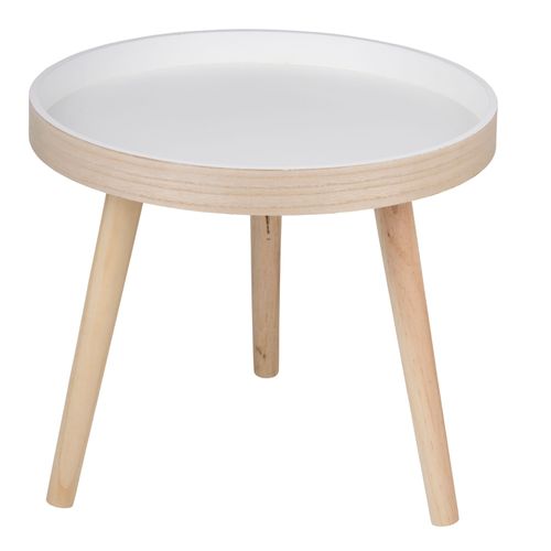 Arti Casa Table D'appoint Ø40 X 36 Cm Table Basse Ronde En Bois - Petite Table De Nuit Ou D'ambiance - Compact Pour Salon Ou Chambre
