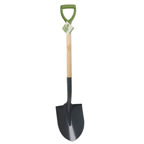 Kinzo Bêche de Jardin Métal 105 cm ¿ Pelle avec Manche en Bois et Poignée Ergonomique ¿ Bêche Jardinage Adulte pour Terre, Racines, Jardin et Extérieur
