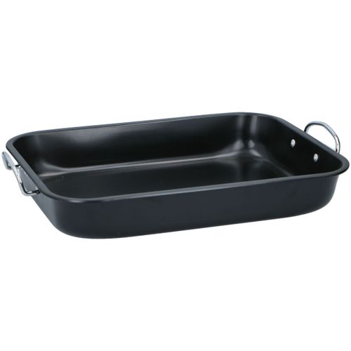 Alpina Plat À Four Rectangulaire - Métal - 39 X 29 X 6 Cm - Noir