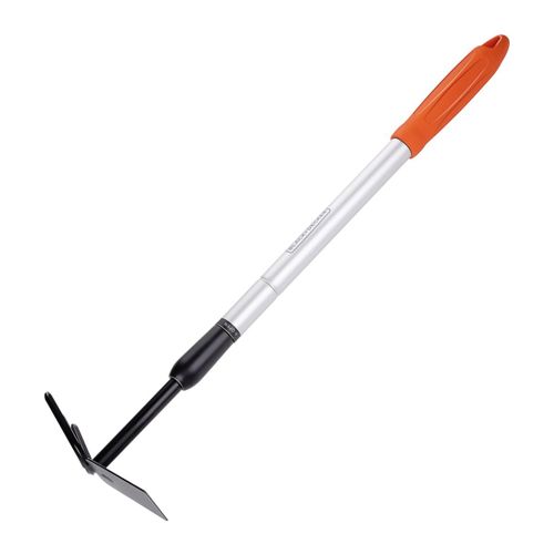 BLACK+DECKER Cultivateur avec Bêche, Râteau et Bêche de Jardin, Longueur Ajustable 66-101CM, Cultiver et Désherber, Tête en Acier au Carbone