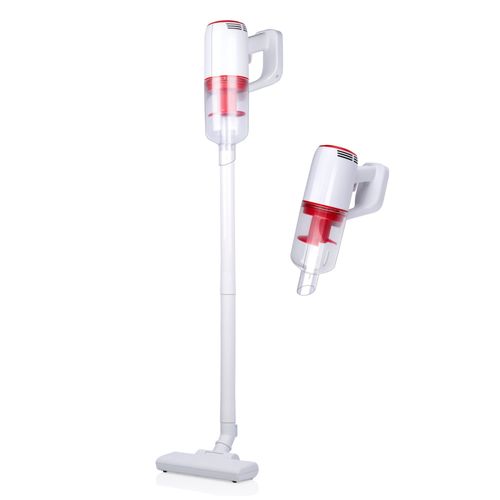 Dirt Devil Aspirateur Balai Sans Fil 2en-1 - DD9001 - 80W - Brosse Combinée et Suceur - Autonomie jusqu'à 25 Minutes - Blanc/Rouge