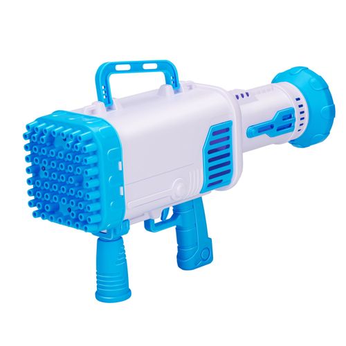 Bubblez Pistolet à Bulles Machine à Bulles pour Enfants - Souffleur de Bulles avec 64 Trous - Pistolet à Bulles Piles AA - Incl. 50ml Solution à Bulles - 42,3 x 13 x 27,4 cm - Plastique