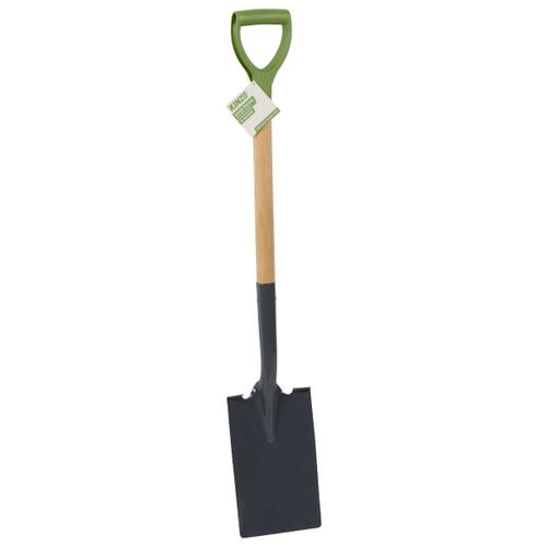 Kinzo Bêche de Jardin 105 cm ¿ Outil de Jardinage Adulte avec Manche Bois et Tête Métal ¿ Bêche Jardinage Ergonomique pour Sol, Terre et Racines