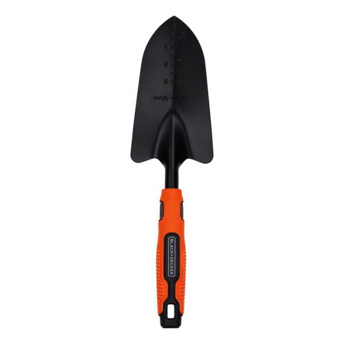 BLACK+DECKER Pelle de jardin avec échelle de mesure 35 cm Polypropylène Noir/Orange