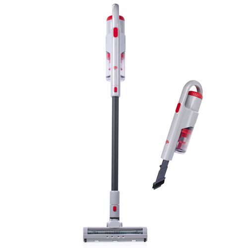 Dirt Devil Aspirateur Balai Sans Fil 2en-1 - DD9006 - 260W - Aspirateur Balai et Aspirateur à Main Sans Fil - avec Brosse Combinée et Suceur - Autonomie jusqu'à 40 Minutes - Blanc/Rouge