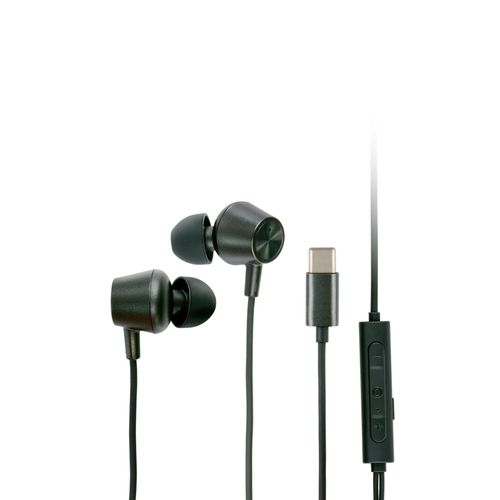 Grundig Écouteurs Filaire avec USBC 120 cm - Microphone - iPhone, Samsung et Tablette - Réduction Bruit - Noir