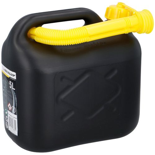 Dunlop Bidon Essence 5 Litres Bidon Petrole Et D'eau - Certifié Un Pour Les Liquides Dangereux - Avec Bec Verseur - Noir