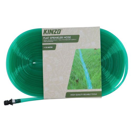 Tuyau de pulvérisation plat Kinzo 25M - Tuyau de pulvérisation pour pelouse et fleurs - Tuyau d¿arrosage