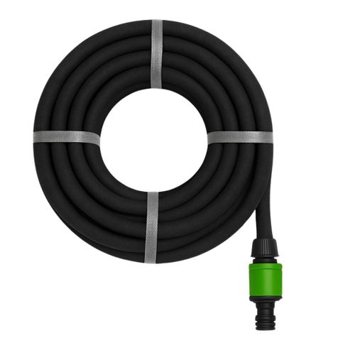 Kinzo Tuyau d¿arrosage 15M Ø14mm ¿ Tuyau d¿arrosage de jardin ¿ Tuyau d¿arrosage avec 3 raccords ¿ Tuyau d¿arrosage à économie d¿eau pour système de pulvérisation ¿ Tuyau noir