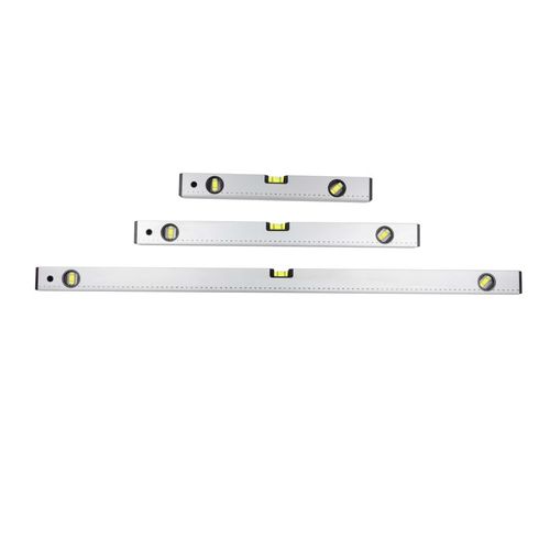 Kinzo Niveaux Set 40/60/100 CM 0°/ 45°/ 90° Aluminium Gris