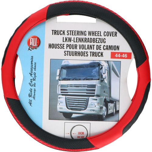 All Ride Housse De Volant Pour Camion Diamètre 44-46cm Caoutchouc Texture Anti-Dérapante Facile À Installer Noir/Rouge