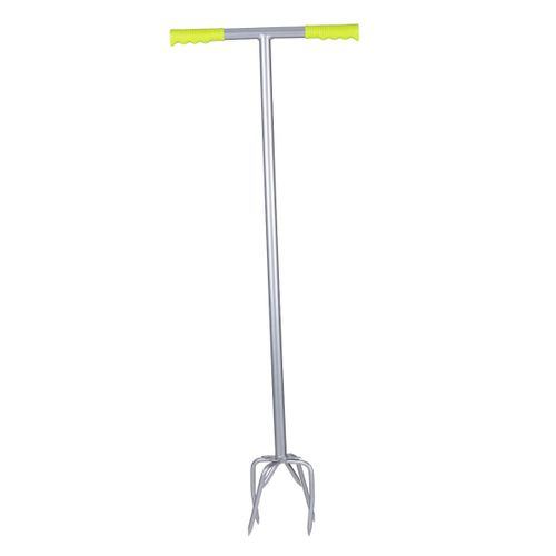 KINZO GARDEN Griffe de Jardin ¿ Griffe Jarin Poignée Ergonomique ¿ Griffe de Jardin Rotative Cultiver Outillage de Jardin pour Mauvaises Herbes - 96 x 38 cm ¿ Acier Robuste - Vert/Argent