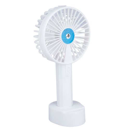 Lifetime Air Ventilateur à main USB avec brumisateur d'eau 1200 mAh Mini ventilateur avec brumisateur d'eau Blanc