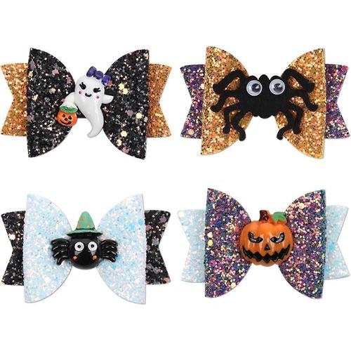 Halloween Épingle À Cheveux Filles, Accessoires D¿Halloween Chauve-Souris Citrouille Crâne Couvre-Chef Épingle À Cheveux Halloween Costume Accessoires