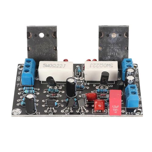 Carte d¿amplificateur de puissance Mono haute puissance 2SC5200 2SA1943 Silencieux 100W Ampli Haut-Parleur Circuit Protection Conseil