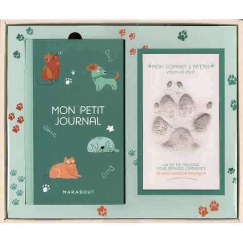 Mon Coffret 4 Pattes - Chien Et Chat - Avec 1 Cadre, 1 Kit De Moulage Et 1 Album À Remplir