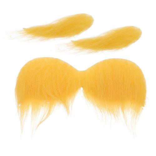 Fausse Moustache Sourcils Faux Bâton De Barbe Sur La Moustache Cosplay Costume Moustache Jaune Et Sourcils Cosplay Costume Accessoires Pour Halloween