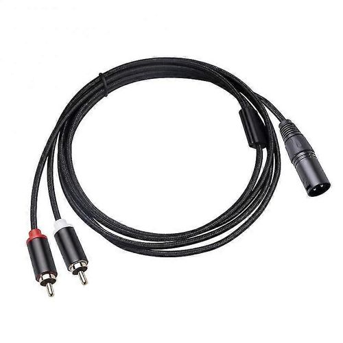 2m / 1m Audio Rca Câble Mâle À 2 Xlr 3 Pin Mâle Femelle Cannon Amplificateur Mixage Plug Av Câble