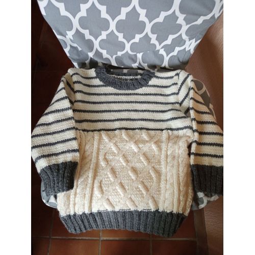 Pull Fait Main 5/6 Ans
