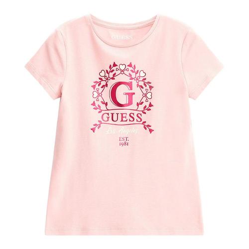 T-Shirt Rose Fille Guess 1314