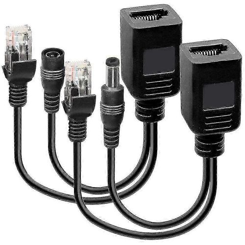 2 Pcs Passive Poe Injecteur Et Splitter Kit Dc Power Adaptor Connecteur