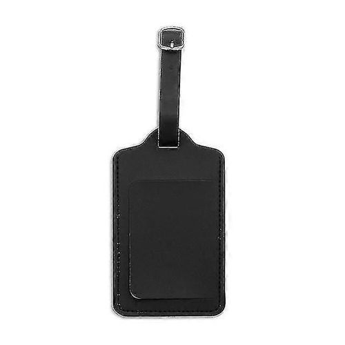 Étiquette de bagage, étiquette de valise personnalisée en cuir, étiquette d¿identification de bagage Accessoires de voyage (noir) 1pcs