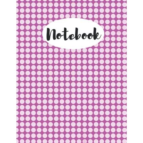 Notebook: Hot Pink And White College Ruled Blank Notebook 120 Pages 8.5 X 11