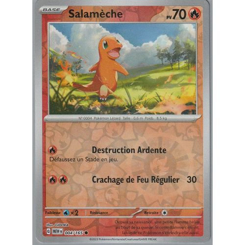Carte Pokémon - Salamèche - 004/165 - Reverse - Ev3,5 151 Mew