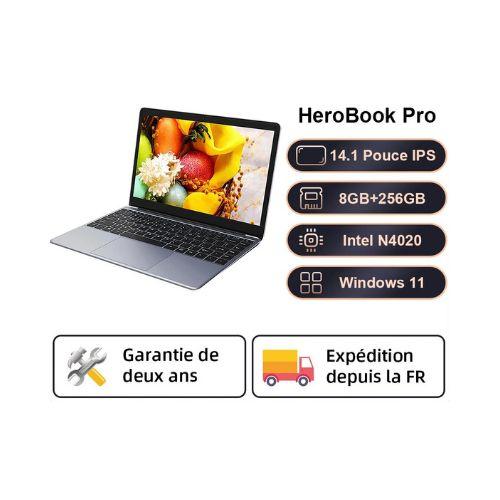 HeroBook Pro Ordinateur Portable PC Écran FHD 1920 x 1080P 14.1 Pouces Windows Intel Wifi USB 3.0 HDMI Stockage SSD Bluetooth