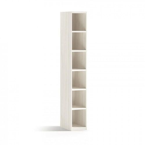 Colonne De Rangement 5 Étagères 35 X 55,5 X 220 Cm Finition Chêne Blanchis