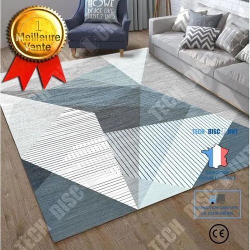 Td® Accueil Impression Nordique Chambre Salon Tapis Transfrontalier En Gros Moderne Géométrique Canapé Table Basse Couverture