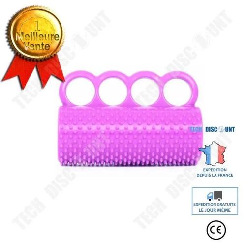 Td® Dispositif De Préhension En Silicone Hémiplégie Doigt Fendu Adulte Doigt Formation De Rééducation De La Force De Massage -Violet