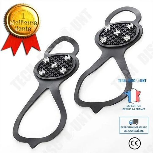 Td® Semelles Anti-Dérapante Anti Glisse Accessoire Crampon Marcher Neige Glace Verglas Glace Traction Crampon Pointe Unisexe Sécurit