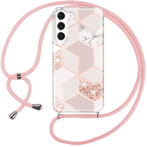 Coque Cordon Pour Samsung Galaxy S23, Rose Anti-Choc Anti-Rayure Protection Silicone - E.F.Connection
