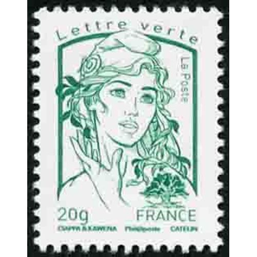 Timbre France 2013 Oblitéré - Marianne De Ciappa Et Kawena Verte 20g Yt4772