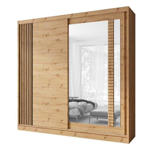 Artiz Armoire Garde-Robe 2 Portes Coulissantes Avec Miroir 200x215 Cm