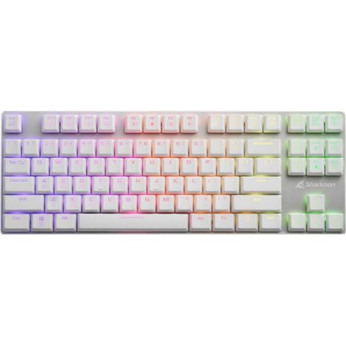 Sharkoon Purewriter Wh Tkl Kailh Blue Us Rgb - Kailh Low Profile Cho