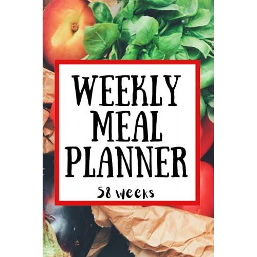 Stylish Weekly Meal Planner & Shopping List Book | 58 Week Family Meal Planner | 6 X 9: Track And Plan Your Meals Weekly With This Meal Planning ... To Throw In Your Handbag And Take Food Shop
