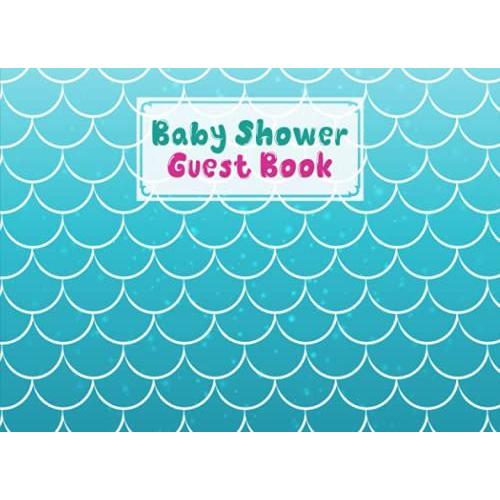 Baby Shower Guest Book: Mermaid Glitter Scales Baby Shower Guest Book, A Mothers Historical Memory Book| Humorous Funny Mamie And Babies Guestbook| By Lisbeth Mayr