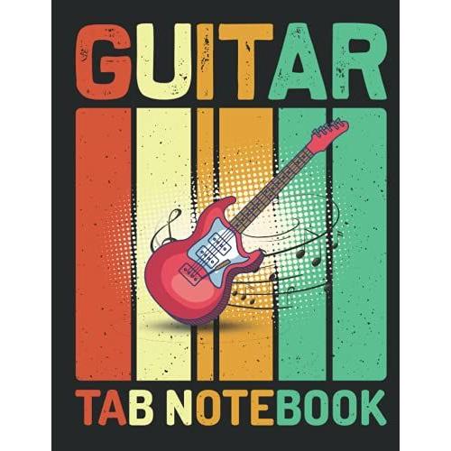 Guitar Tab Notebook: Music Paper Sheet For Guitarist And Musicians - Wide Staff Tab With °Hords